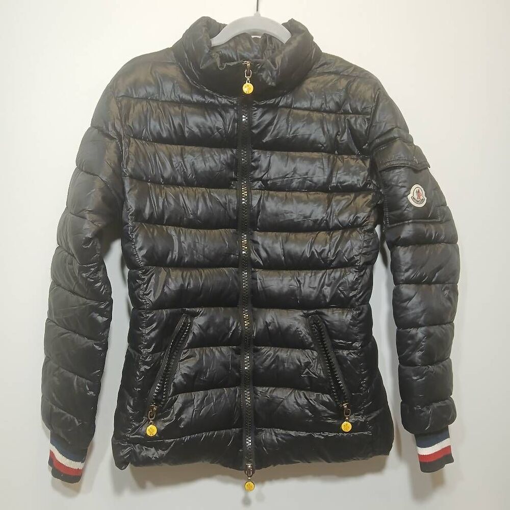 Monclear womens medium black puffer jacket winter down coat